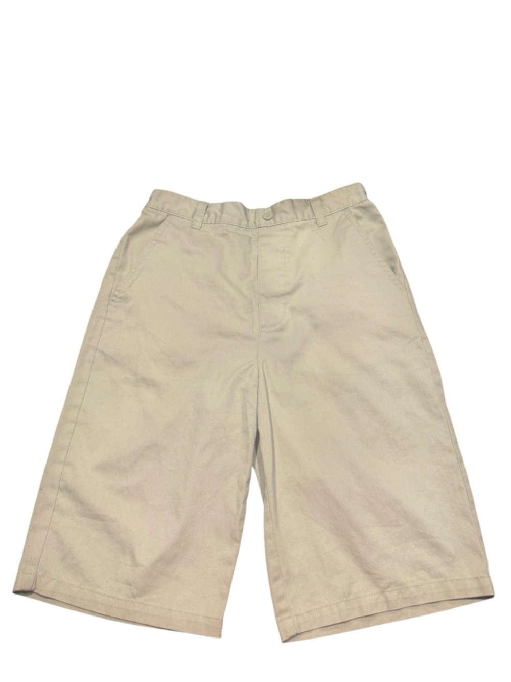 French Toast Khaki Elastic-Waist Shorts with Pockets Boys Size 14